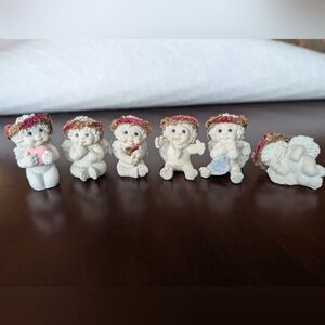 SIGNED Dreamsicles Set of 6 Small Cherub Collectible Figurines